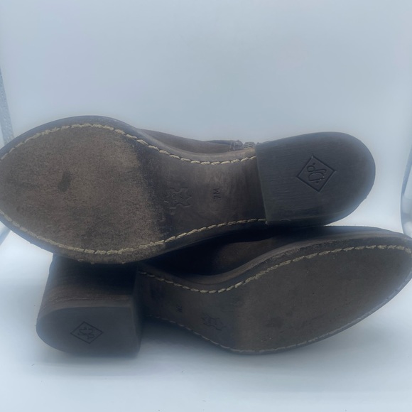 Donald J Pliner Diem Brown Suede Distressed Ankle Biker Boot Women’s Sz 7 - Picture 8 of 10